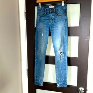 Madewell 9" High-Rise Skinny - Rip and Repair Edition